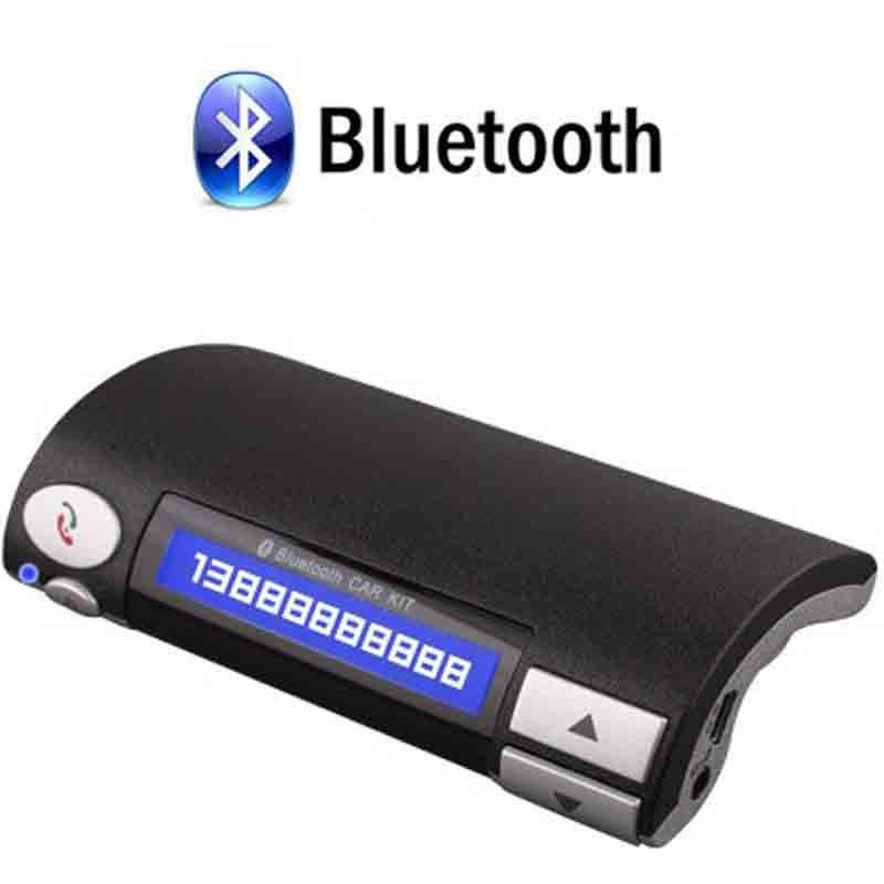 2014 NEWEST! Hands Free Bluetooth headset Car kit Sunvisor Vehicle-mounted hands-free Free Shipping