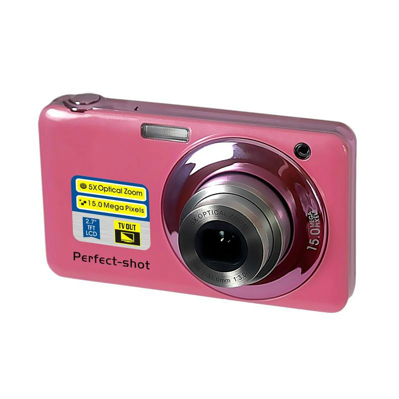 2014 NEW 15 MP MAX/2.7 inch TFT LCD digital camera with 5X optical zoom Free shipping