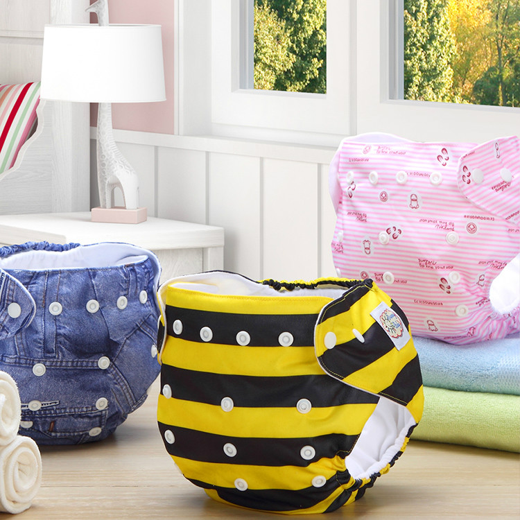 2014 Free Shipping Polyester Baby Cloth Diaper Mixed Colors and Designs