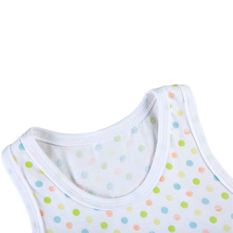 2014 Free shipping baby cute comfortable white dot vest