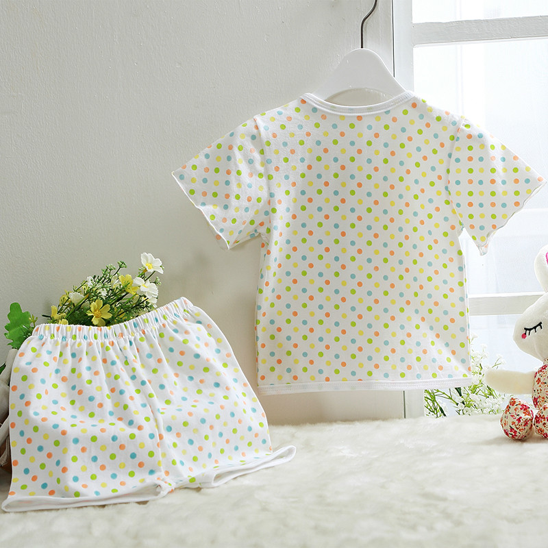 2014 free shipping baby soft cotton white dot suit