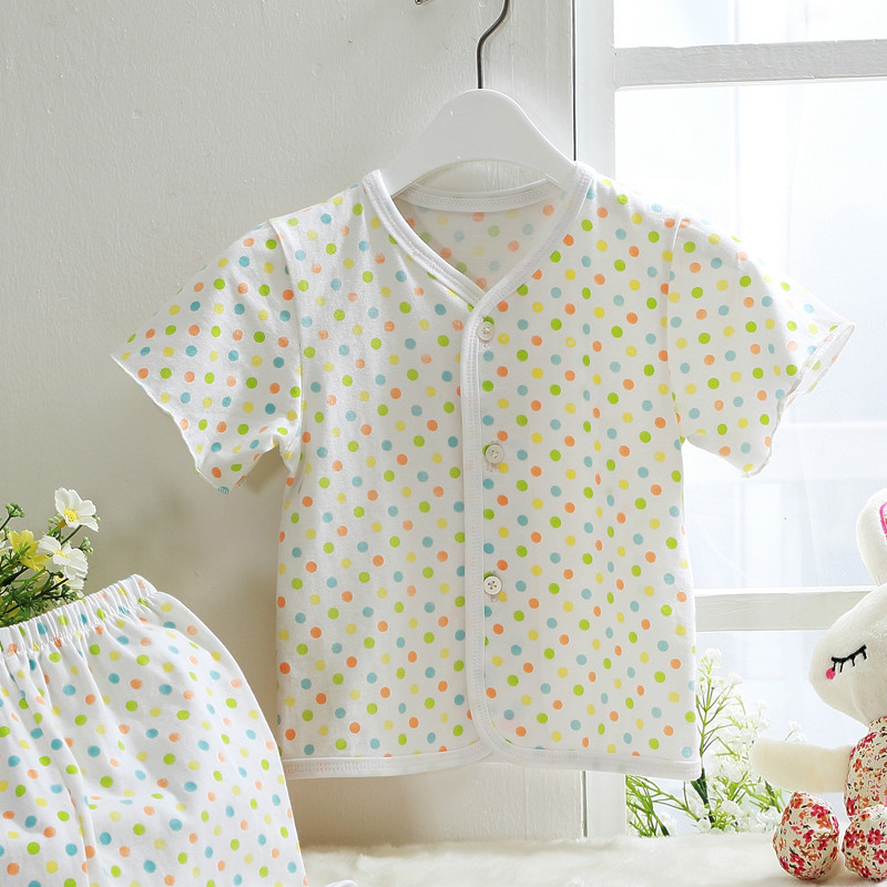 Free shipping baby white dot comfortable cotton clothing