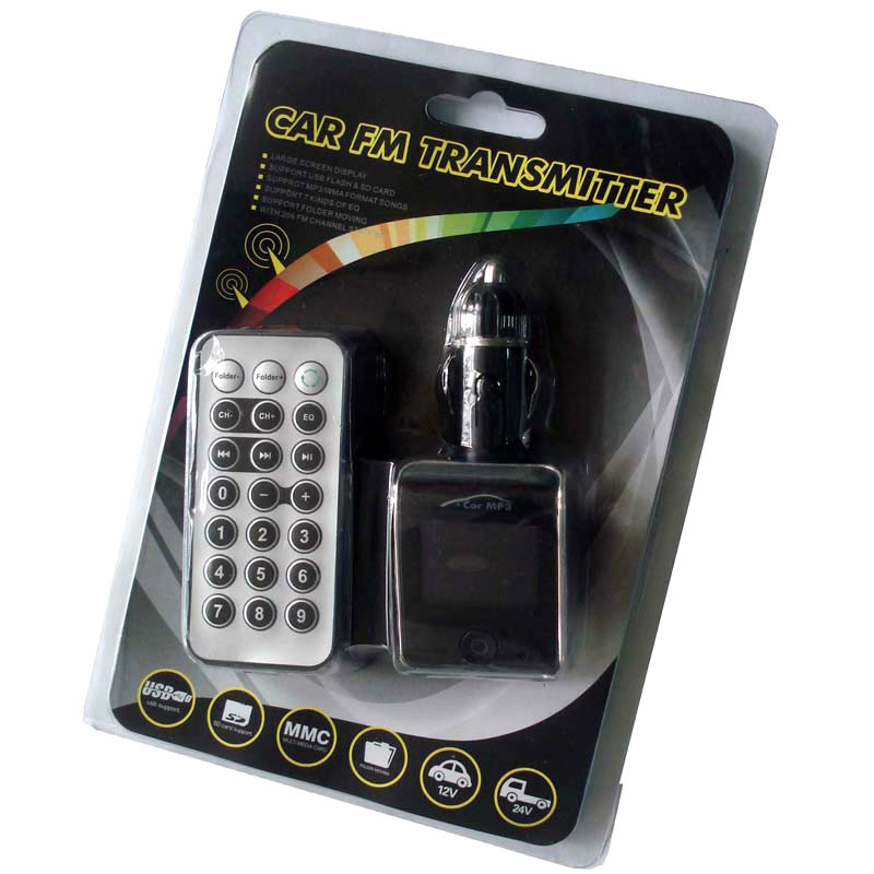 New 1.4 inch LCD Car FM Modulator Transmitter FM112 USB SD MP3 Kits free shipping