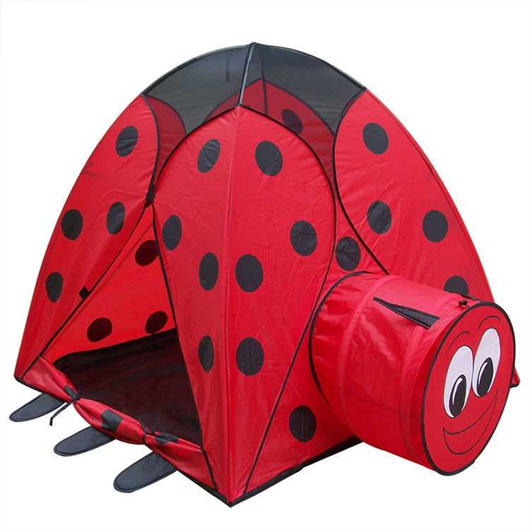 WZFQ ladybird tunnel tube tent lovely baby children portable indoor&outdoor kids tent / house/ hut play Toy