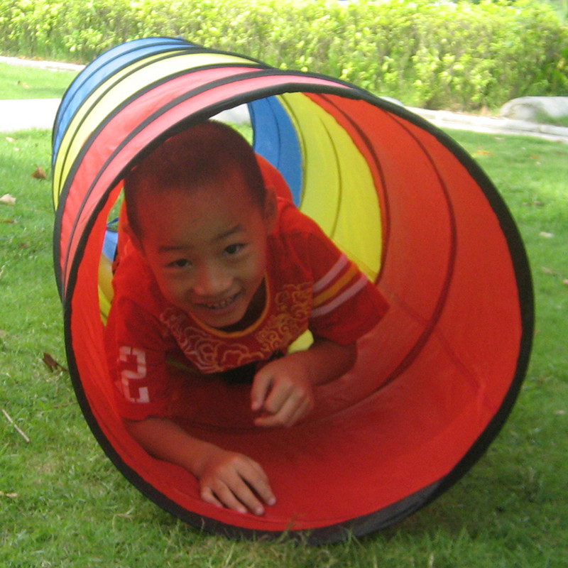 Baby sensory integration training equipment WZFQ L48180 colorful crawling tunnel tube