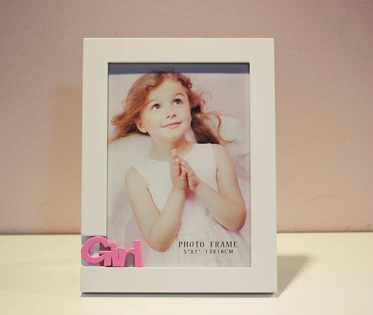Girl 5x7 Inch White Picture Frame