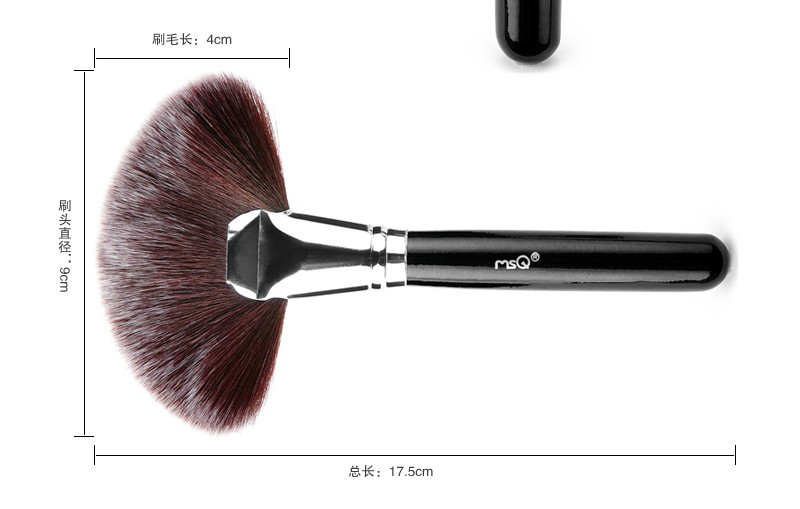 Portable  Black Makeup brush kit