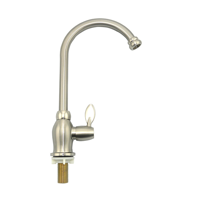 Stainless steel brass valve core kitchen faucet QICL-1003