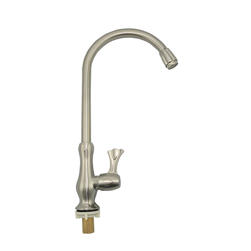 Stainless steel brass valve core kitchen faucet QICL-1004