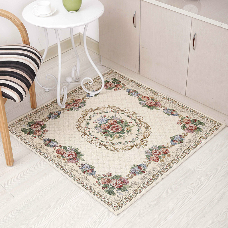 European style Chenille Fabric Square carpet chenille rugs
