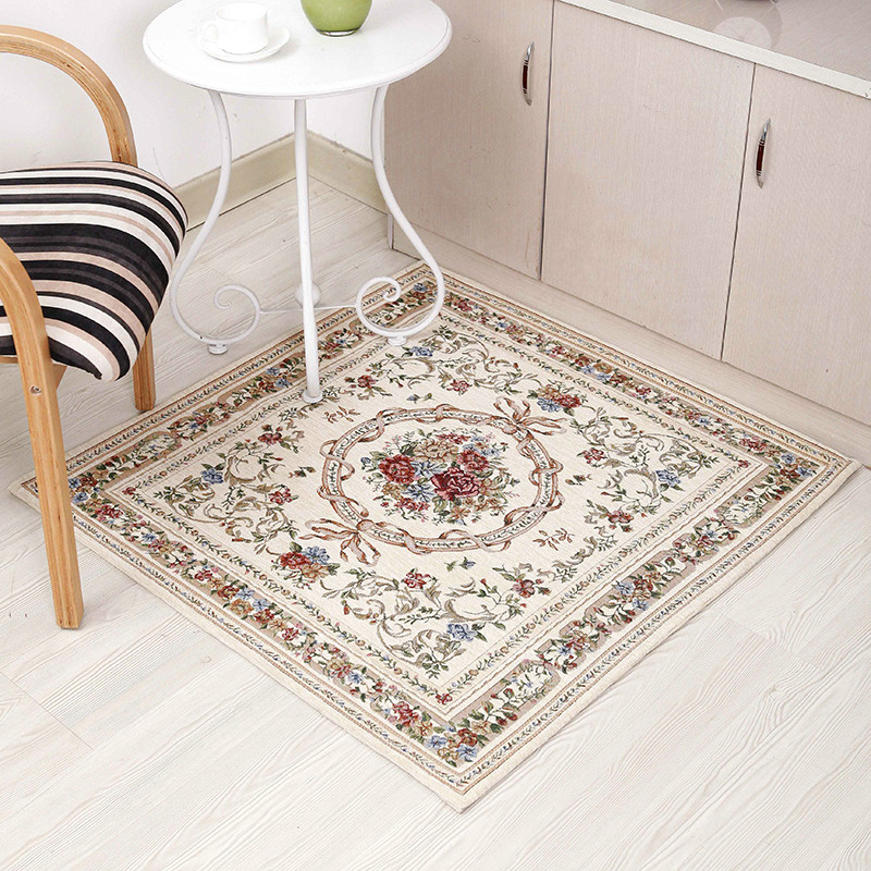 European Chenille Fabric square carpet modern mat