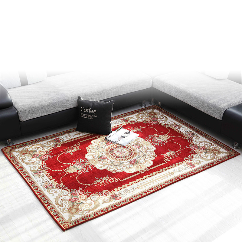 European style Rectangle living room coffee table carpet chenille yarn carpet