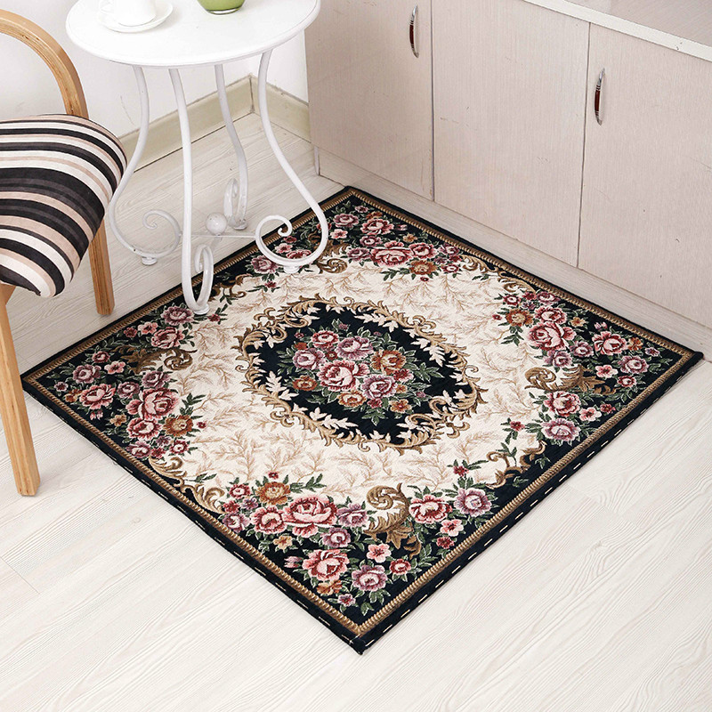 European classic square living room coffee table carpet chenille yarn carpet