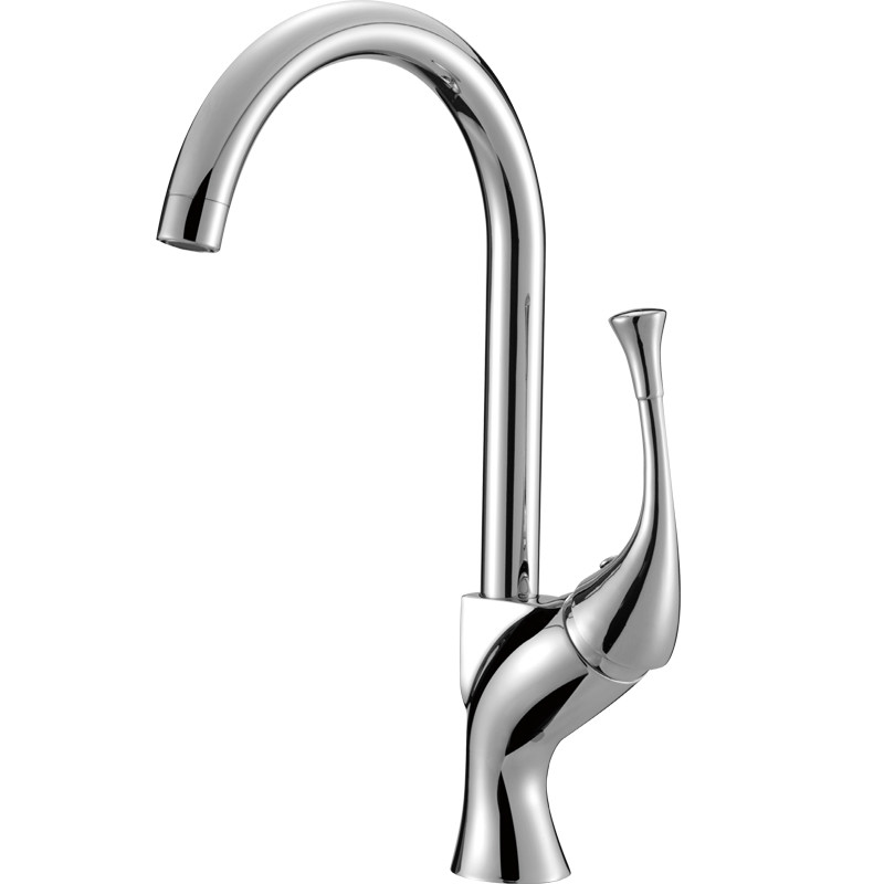 Solid Brass Chrome Finish Kitchen Faucet Pull Out Kitchen Mixer