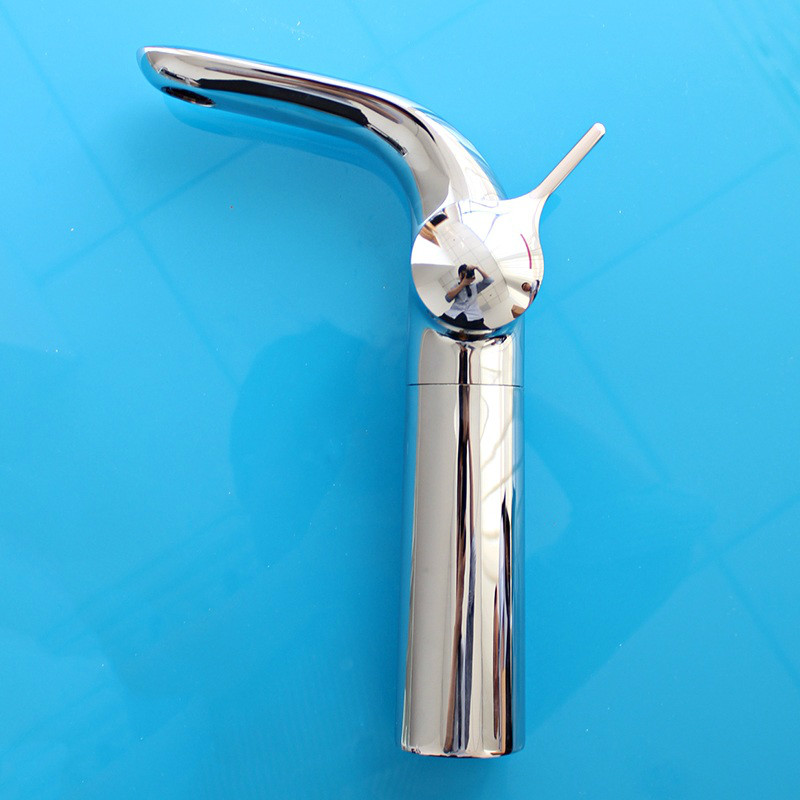Brass tall waterfall basin faucet chrome finish bathroom tap basin mixer