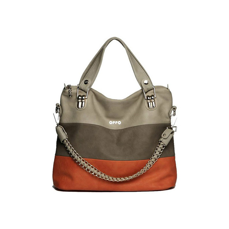 OPPO PU leather handbag stitching handbag shoulder bag