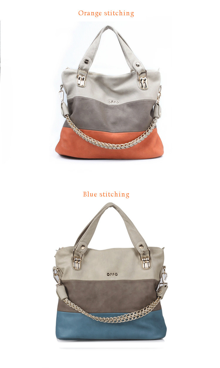 OPPO PU leather handbag stitching handbag shoulder bag
