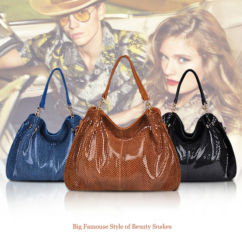 2014 fashion handbag shoulder bag snake women handbags