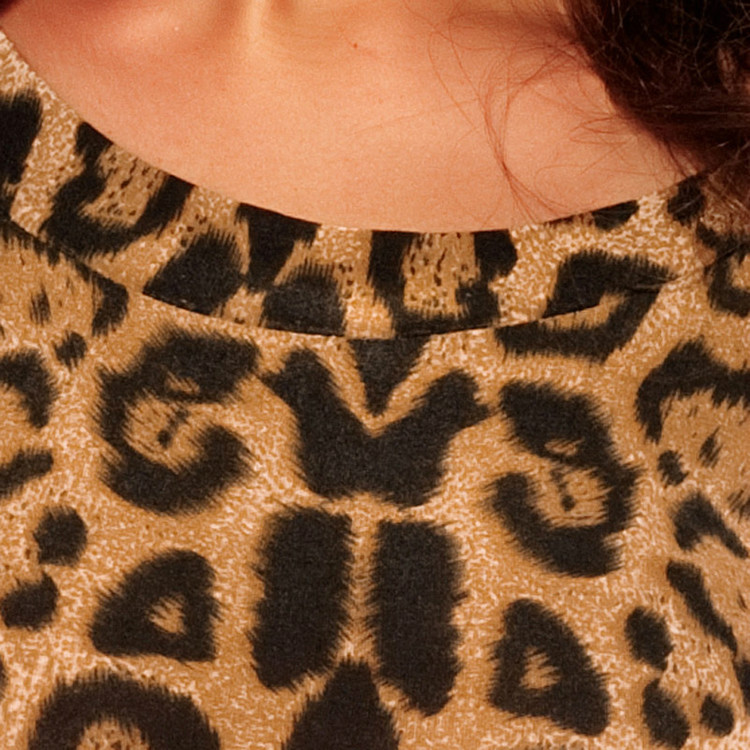 2014 new round neck long-sleeved velvet leopard dress package hip nightclub fashion dresses