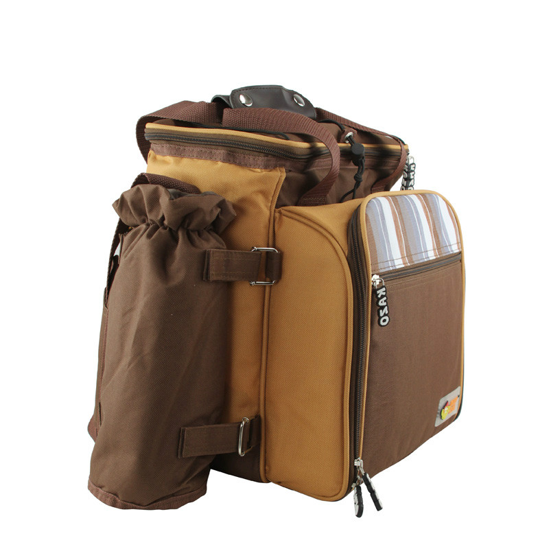 Fashionable Two copies square WINE picnic backpack