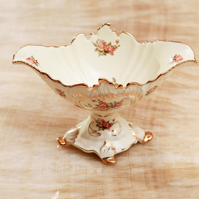 Luxury ceramic Unique design fruit bowl FOR palace