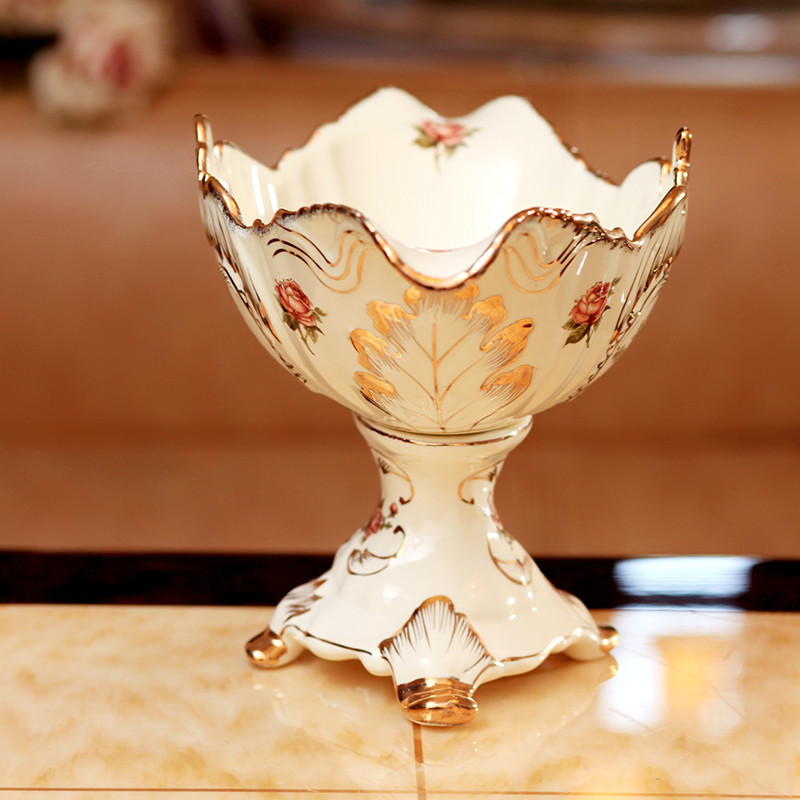 Luxury ceramic Unique design fruit bowl FOR palace