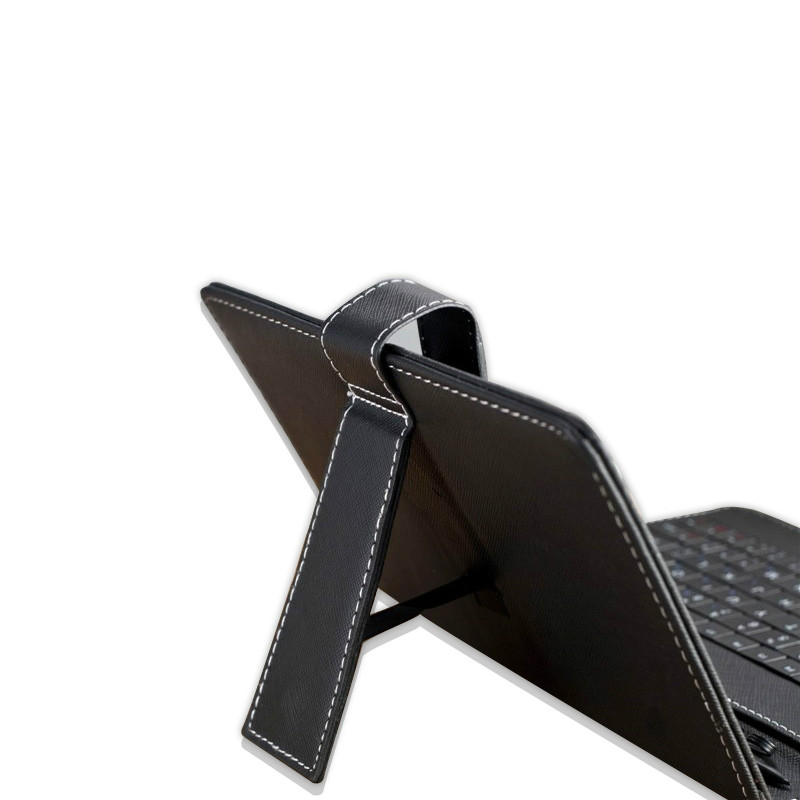 For Universal PC Tablet Stand Leather Case Cover With Bluetooth Keyboard