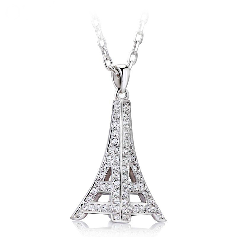 2014 Hot sale fashion Elegant Eiffel Tower stud necklace for woman girl ladies
