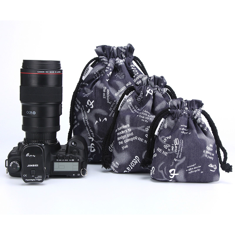 2013 micro-camera bag SLR camera lens bags thicker canvas double-layer storage bag