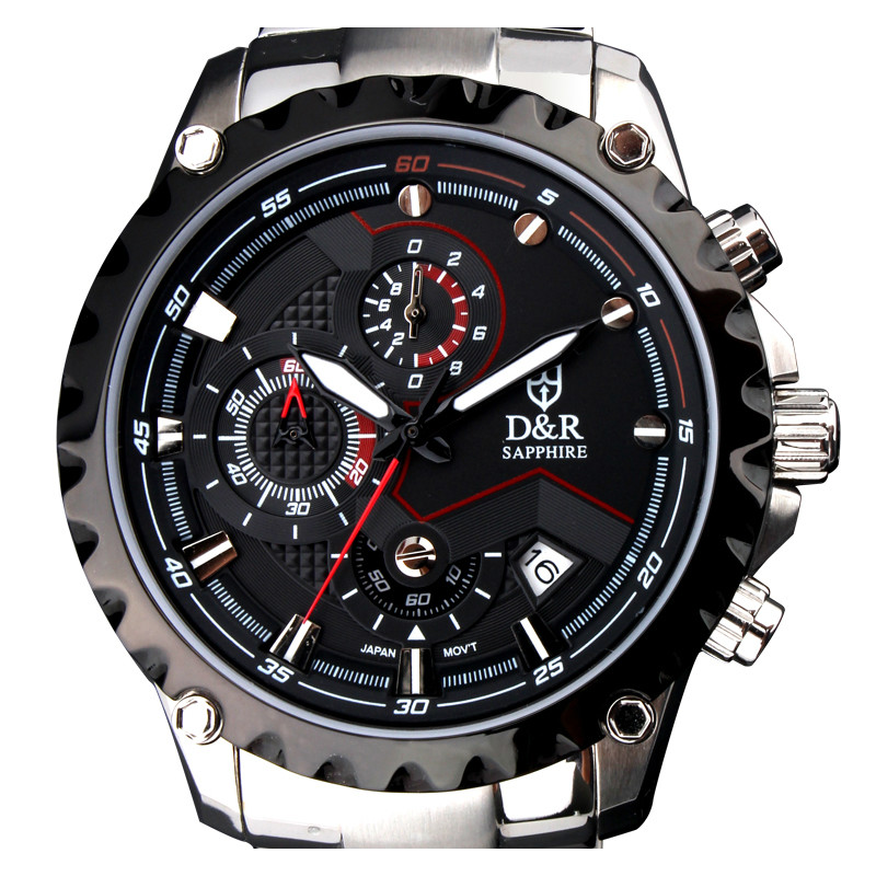 2014 NEW Fashion Luxury Man Stainless Steel Watch Free Shipping