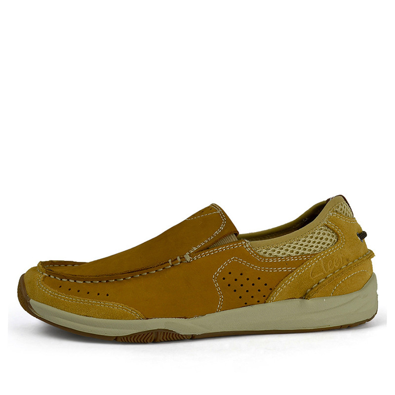Hot Selling,2014 Men's yellow Work Leather Business Casual Flat Shoes, Free Shipping