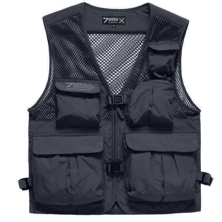 Free shipping 2013 summer men's fishing jacket denim vest and outdoor casual multi-pocket waist coat