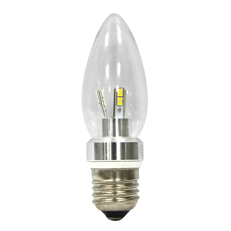 New design 3W LED candle bulbs E26 E27 B22 Warm White for home lighting,free shipping