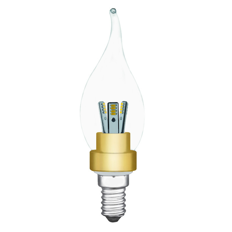 E14 2.5W Flame candle led light bulbs warm White Saving Energy Lamp Spotlight LZ-32B02