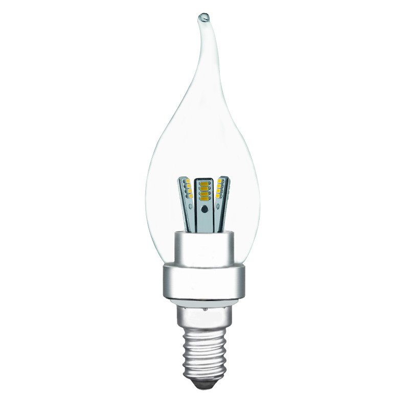 High Quality High Power E14 3W Flame candle led light bulbs Warm White Spot Light LZ-32B04