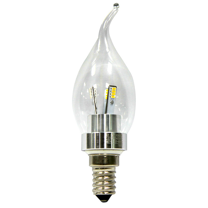 E14 2.5W Flame candle led light bulbs warm White Saving Energy Lamp Spotlight LZ-32B02