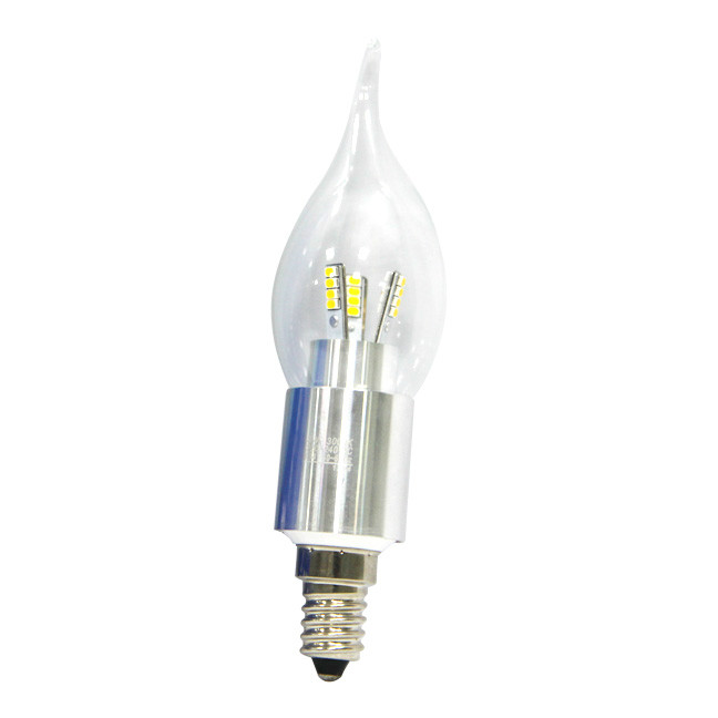 Free shipping High power E14 3W LZ-32G09 king-size Dimmable Flame candle led light bulbs Warm White