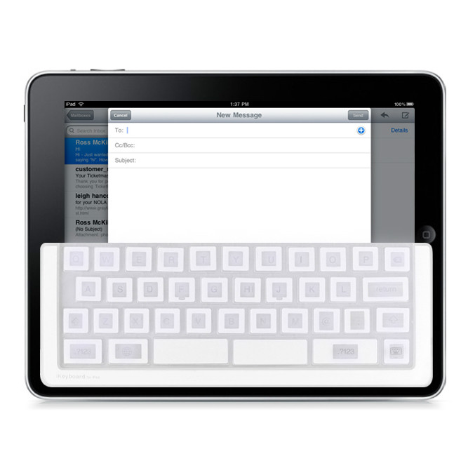 Fashion silica gel ikeyboard for ipad environmental convenient and portable essential product of ipad