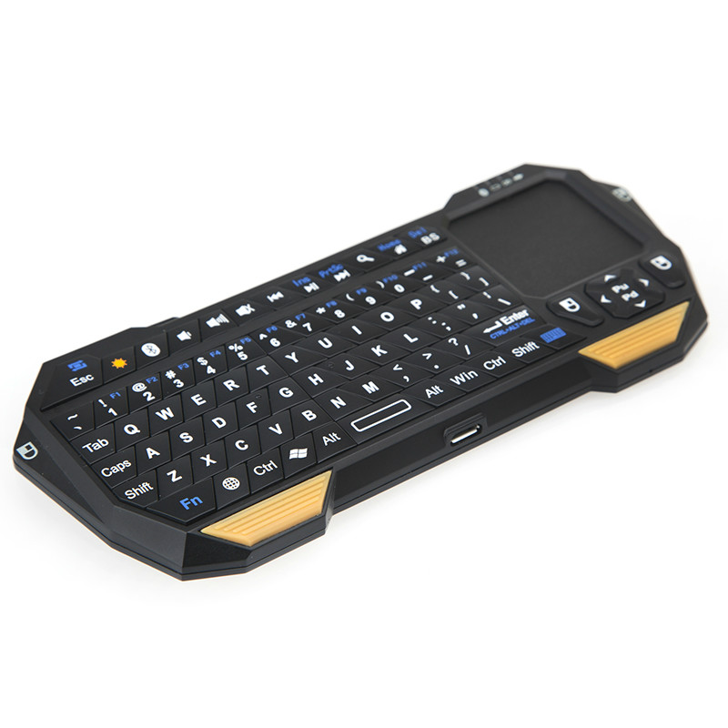Hot Sale Portable Mini Bluetooth Touchpad Keyboard Keypad Black for Windows, Android, IOS systems  Free Shipping IBT-05