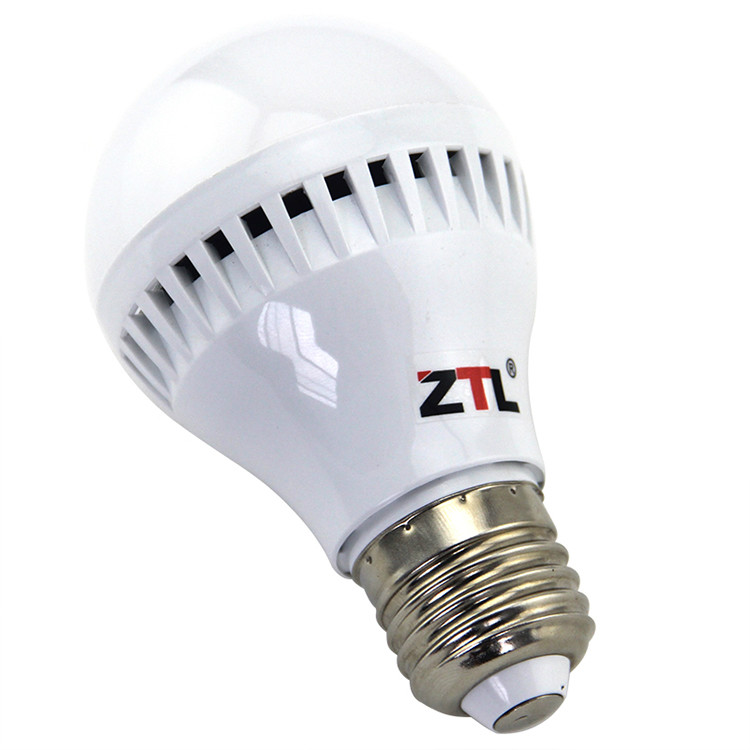 7W plastic LED bulb 85- 265V E27 led lamp pure/warm white smd led Light free shipping