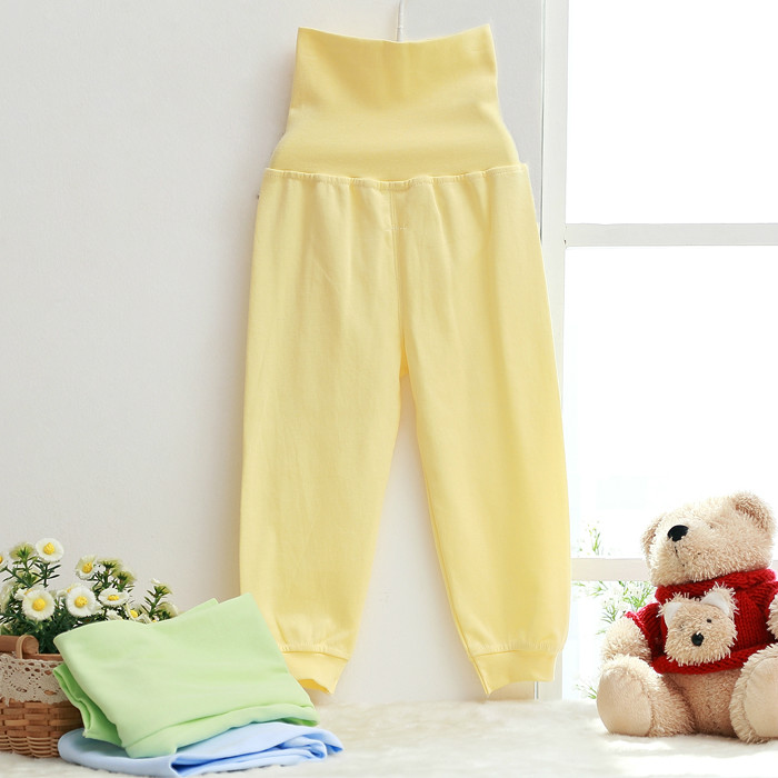 Spring & Autumn style High-waisted pure cotton children nursing belly trousers kids underpants unlined pants