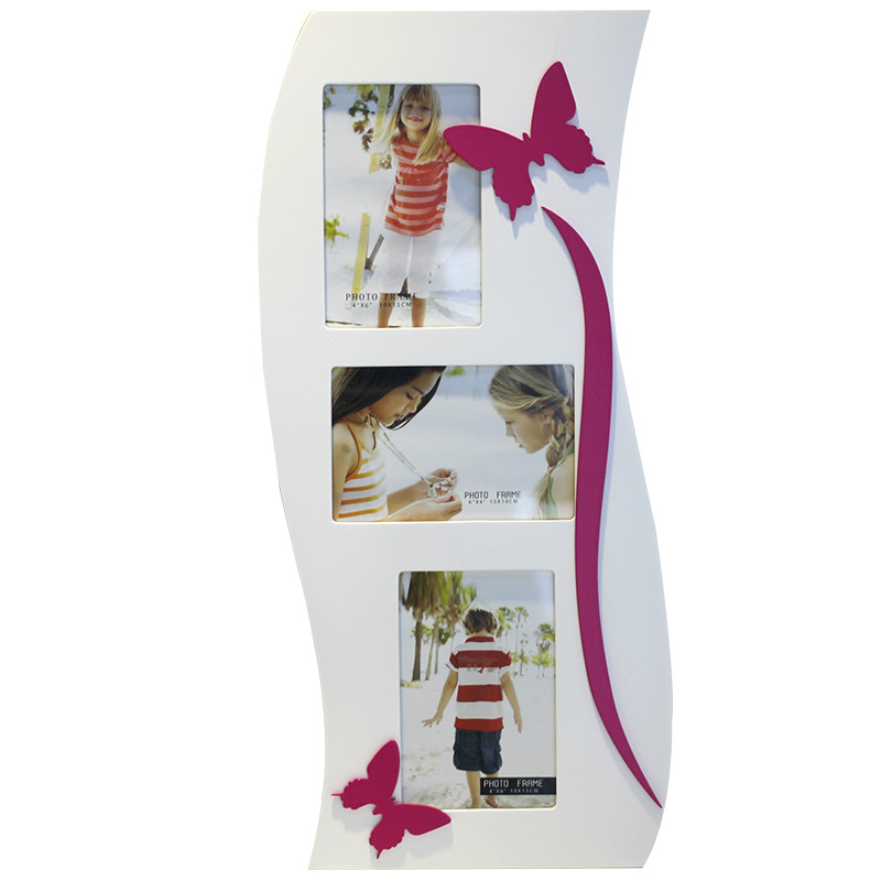 Modern  simple  children photo frame for three wall decoration