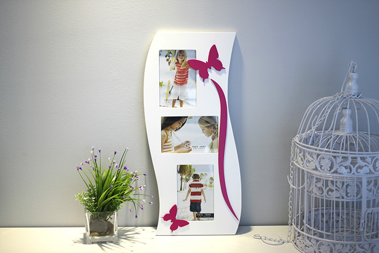 Modern  simple  children photo frame for three wall decoration