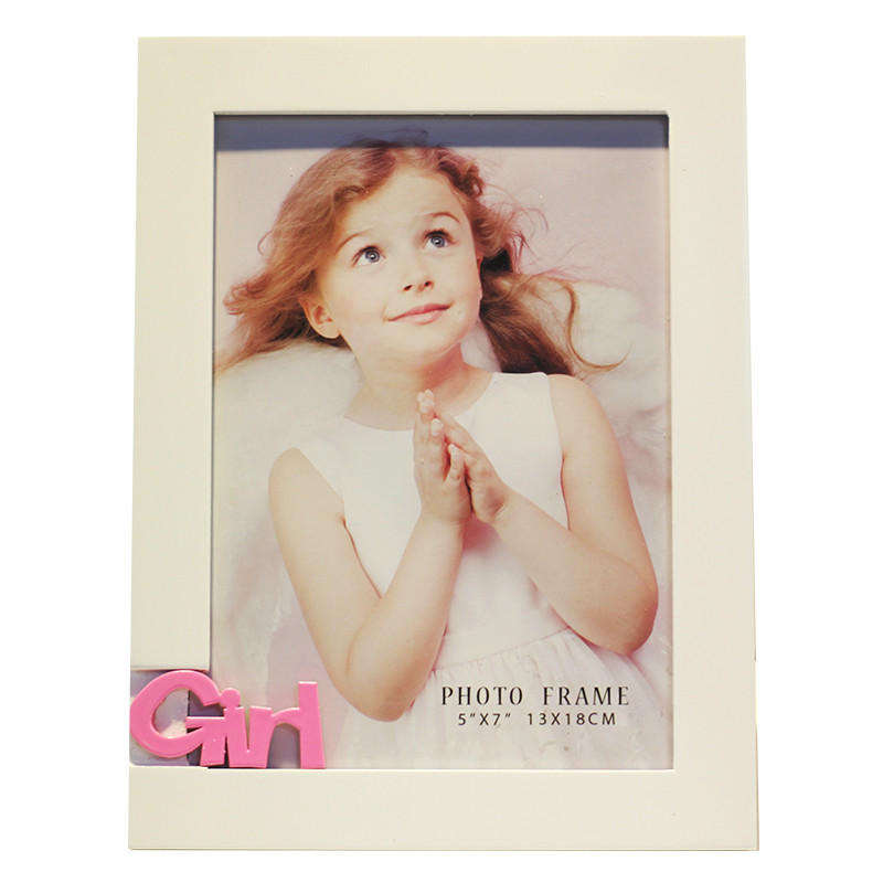 Girl 5x7 Inch White Picture Frame