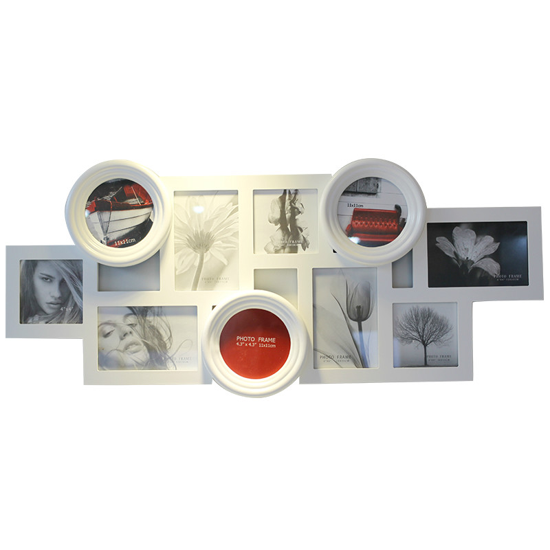 White photo wall frame collection-set of 10