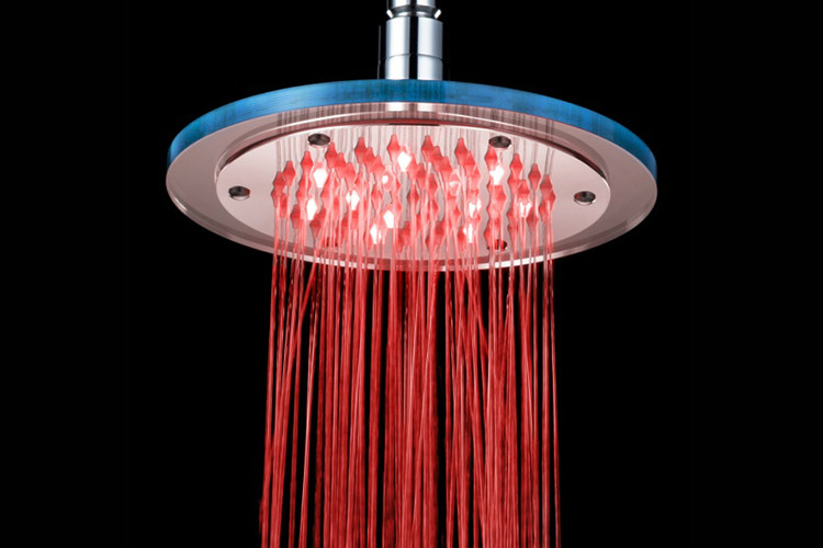 Colour changing LED 8 inches round Ceiling Rain shower nozzle