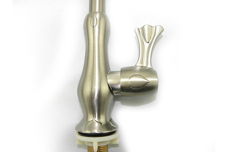 Stainless steel brass valve core kitchen faucet QICL-1004