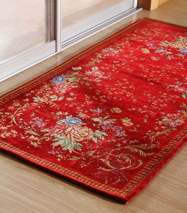 70*140cm European Chenille Fabric Rectangle jacquard carpet modern mat