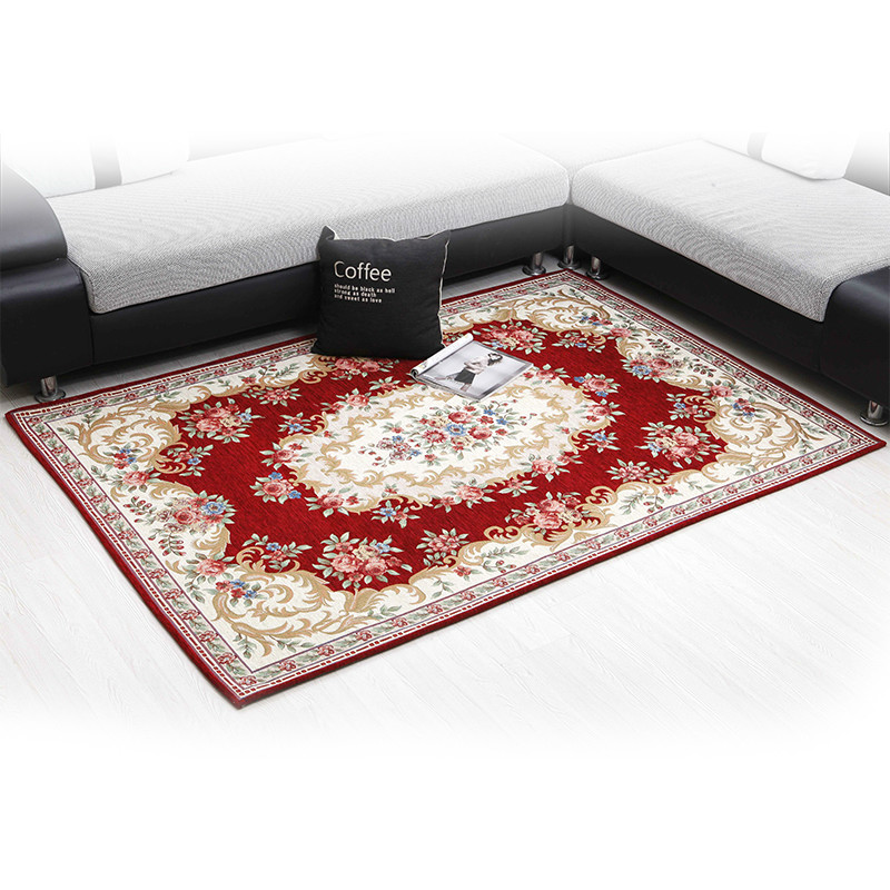 140*200cm European classic Chenille cotton yarn jacquard carpet mats