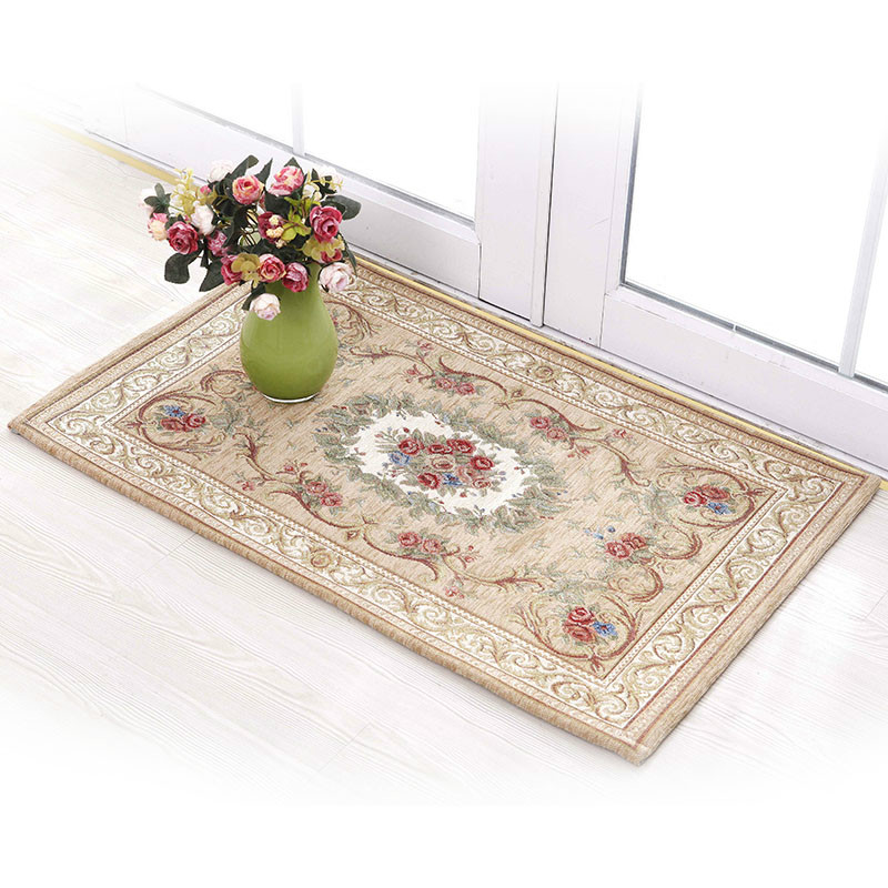 50*80cm European classical Chenille cotton yarn jacquard carpet mats